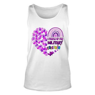 Heart Military Child Month - Purple Up For Military Kids Unisex Tank Top - Seseable