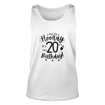 Hooray It Is My 20Th Birthday Since I Was Born In 2002 Unisex Tank Top - Seseable