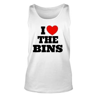I Love The Bins Thrift Antique Store Collector Junking Unisex Tank Top | Mazezy