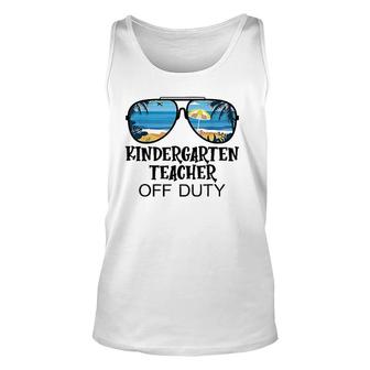 Kindergarten Teacher Off Duty Sunglasses Beach Summer Unisex Tank Top - Seseable