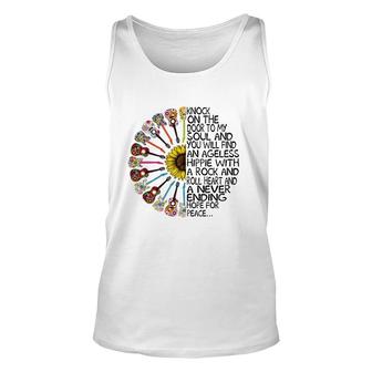 Knock On The Door To My Soul Funny Hippie Unisex Tank Top | Mazezy