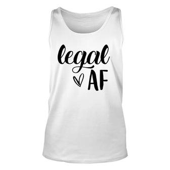 Legal Af 21St Birthday Te 21 Years Old Birthday Queen Unisex Tank Top - Seseable