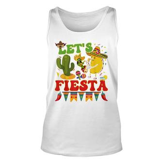 Lets Fiesta Avocado And Tacos Cinco De Mayo Mexican Unisex Tank Top | Seseable FR