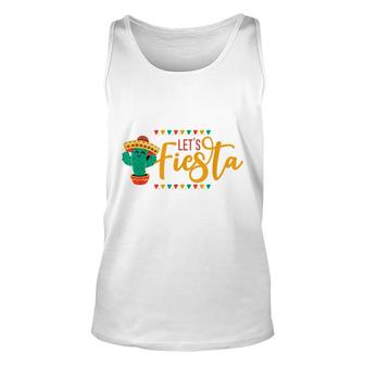 Lets Fiesta Cinco De Mayo Mexican Theme Party Guitar Lover Unisex Tank Top - Seseable