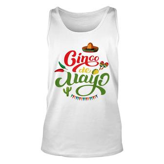 Lets Fiesta Mexico Mexican Lover Funny Cinco De Mayo Unisex Tank Top - Seseable