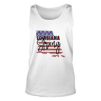 Louisiana Strong July Independence Day 2022 Unisex Tank Top - Seseable
