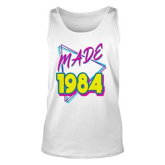 Made In 1984 38Th Birthday Retro 38 Years Old Vintage 80S Unisex Tank Top - Seseable