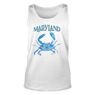 Maryland Beautiful Chesapeake Bay Blue Crab - Maryland Unisex Tank Top | Mazezy