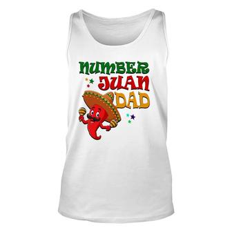 Mens Numbers Juan Dad Funny Spanish Dad Best Dad Ever Mexican Unisex Tank Top - Seseable