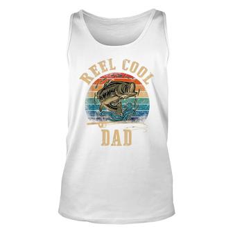 Mens Reel Cool Dad Fisherman Fathers Day Fishing Unisex Tank Top - Seseable