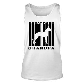 Mens Retro Style Great Dane Grandpa Dog Grandparent Unisex Tank Top | Mazezy