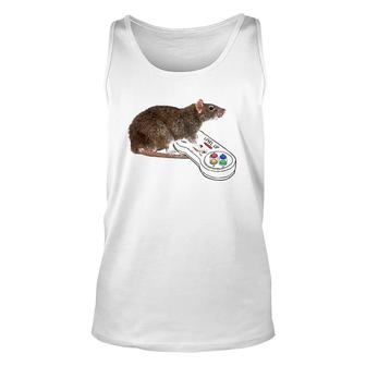 Mouse Rat Tee Gamer Playing Video Game Lover Mouse Pet Rat Unisex Tank Top - Seseable