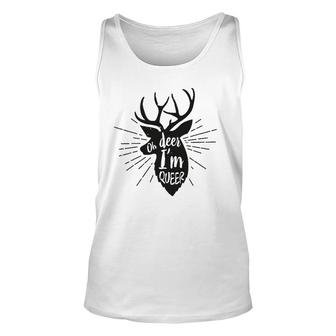 Oh Deer Im Queer Lgbt Pride Gift Gay Lesbian March Unisex Tank Top | Mazezy