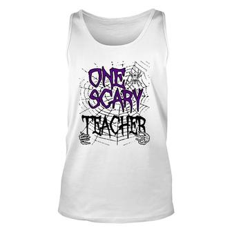 One Scary Teacher Matching Family Halloween Costume Unisex Tank Top - Seseable