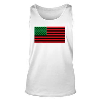 Pan African Us American Flag Black Liberation Pride Unisex Tank Top - Seseable