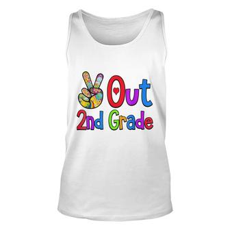 Peace Out 2Nd Grade Last Day Of School Second Grade Unisex Tank Top - Seseable