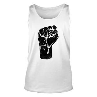 Power Fist Black History Pride Black Lives Matter Africa Unisex Tank Top - Seseable