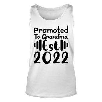 Promoted To Grandma 2022 Black Happy Mothers Day Unisex Tank Top - Seseable