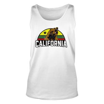 Rasta Bear California Republic Vacation Unisex Tank Top | Mazezy