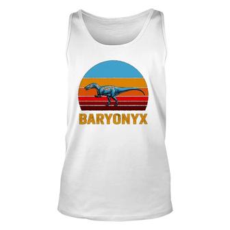 Retro Vintage Style Sunset Baryonyx Unisex Tank Top | Mazezy
