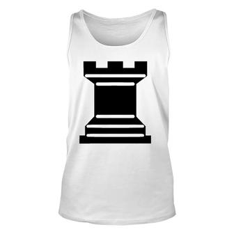 Rook Chess Piece Strategy Board Game Graphic Tee Unisex Tank Top | Mazezy