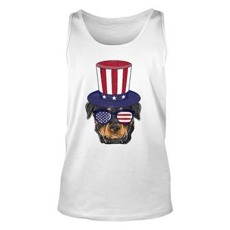 Rottweiler Patriotic Dog Mom & Dad S 4Th Of July Usa Unisex Tank Top - Seseable