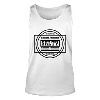 Salty Bible Verse Black Graphic Circle Great Christian Unisex Tank Top - Seseable