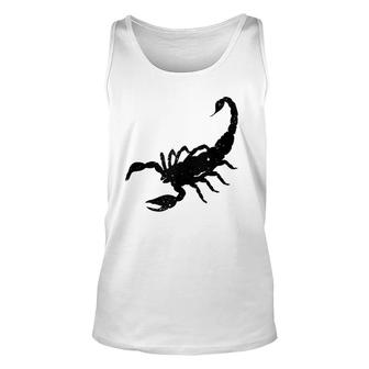 Scorpion Animal Distressed Vintage Look Silhouette Scorpio Unisex Tank Top | Mazezy
