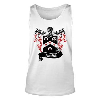 Smith Coat Of Arms Surname Last Name Family Crest Unisex Tank Top - Seseable