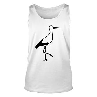 Stork Bird Animal Lover Gift Unisex Tank Top | Mazezy