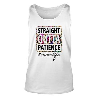 Straight Outta Patience Momlife Pink Leopard Vintage Mothers Day Unisex Tank Top - Seseable