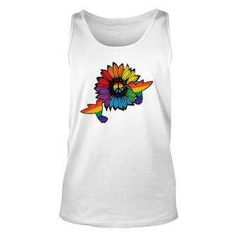 Sunflower Hummingbird Lgbt Flag Gay Pride Month Lgbtq Unisex Tank Top - Seseable