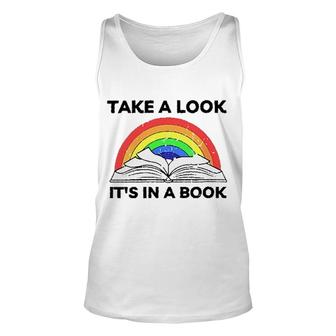 Take A Look Its In A Book Funny New Trend 2022 Unisex Tank Top - Seseable