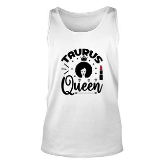 Taurus Curly Hair Queen Lipstick Decoration Unisex Tank Top - Seseable