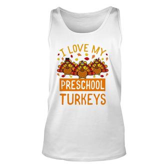 Thanksgiving Turkey Preschool Teacher Student School Gift Unisex Tank Top - Seseable