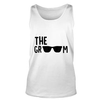 The Groom Sunglasses Bachelor Party Husband Wedding Marriage Unisex Tank Top - Seseable