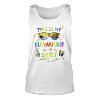 This Is My Hawaiian Luau Aloha Hawaii Beach Pineapple Unisex Tank Top - Thegiftio UK