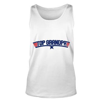 Top Grandpa Blue Star Awesome 2022 Gift Unisex Tank Top - Thegiftio UK