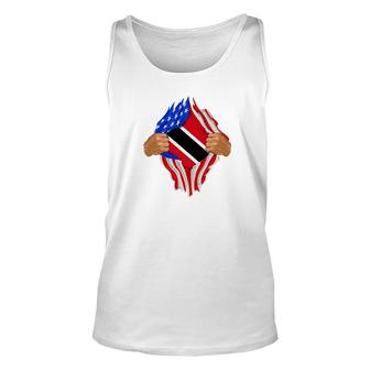 Trinidad And Tobago Blood Inside Me Flag Gift Unisex Tank Top - Monsterry CA