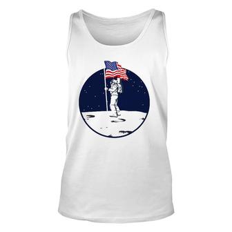 Us Flag Astronaut Independence Day 4Th Of July Party Unisex Tank Top - Seseable