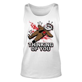 Valentines Day Voodoo Doll Thinking Of You Unisex Tank Top - Monsterry