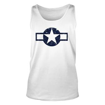 Vintage 1943 To 1947 Style Us Military Aviation Roundel Unisex Tank Top | Mazezy