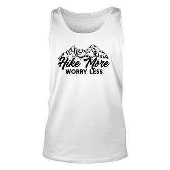 Vintage Hiker Hike More Worry Less Funny Hiking Mountains Unisex Tank Top