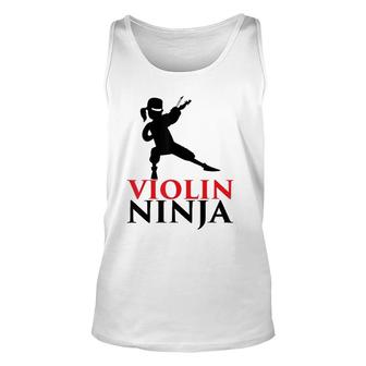 Violin Ninja Violinist Player Music Orchestra Gift Unisex Tank Top - Seseable