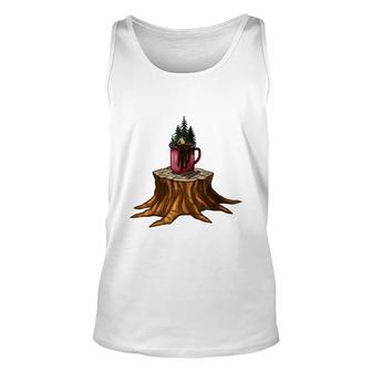 Watercolor Camping In Mountains Camp Life Idea Unisex Tank Top - Seseable