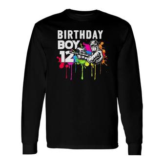 12 Years Old Paintballer Gear 12Th Paintball Birthday Long Sleeve T-Shirt - Seseable