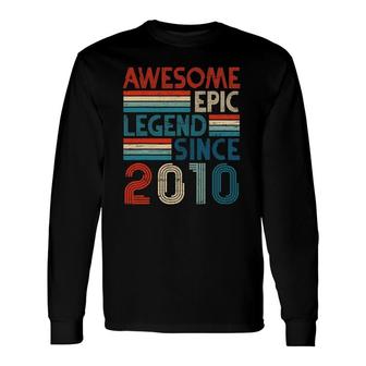 12Th Years Old Birthday Awesome Epic Legend Since 2010 Ver2 Long Sleeve T-Shirt | Mazezy