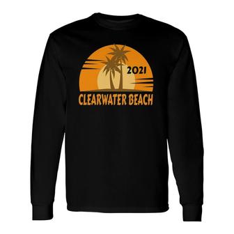 2021 Clearwater Beach Vacation Trip Souvenir Long Sleeve T-Shirt - Seseable