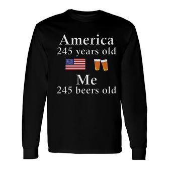 2022 American Flag Day Aesthetic 2022 Long Sleeve T-Shirt - Thegiftio UK