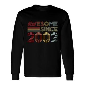 20Th Birthday Vintage 2002 Made In 2002 Awesome Since 2002 Long Sleeve T-Shirt - Seseable